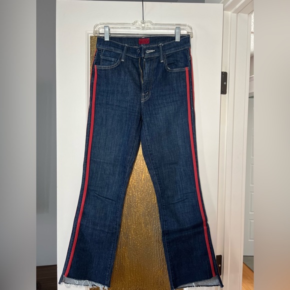 Mother Red Stripe Denim Jeans - Picture 2 of 3